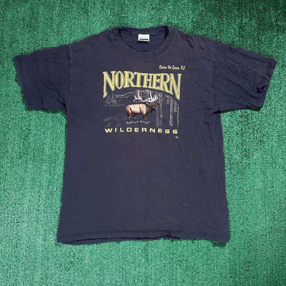 Vintage Northern Wilderness Vintage 1992 Elk Graphic T-Shirt XL Radium Tultex